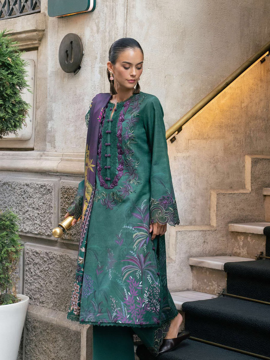 Meet Me In Istanbul by Rang Rasiya Unstitched Khaddar 3Pc Suit - FOREST