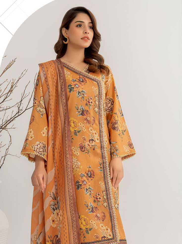 Motifz Zohra Digital Printed Lawn Unstitched 3Pc Suit D-01