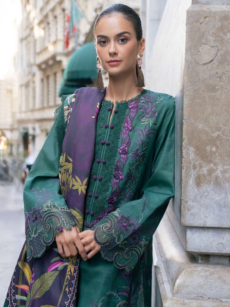 Meet Me In Istanbul by Rang Rasiya Unstitched Khaddar 3Pc Suit - FOREST