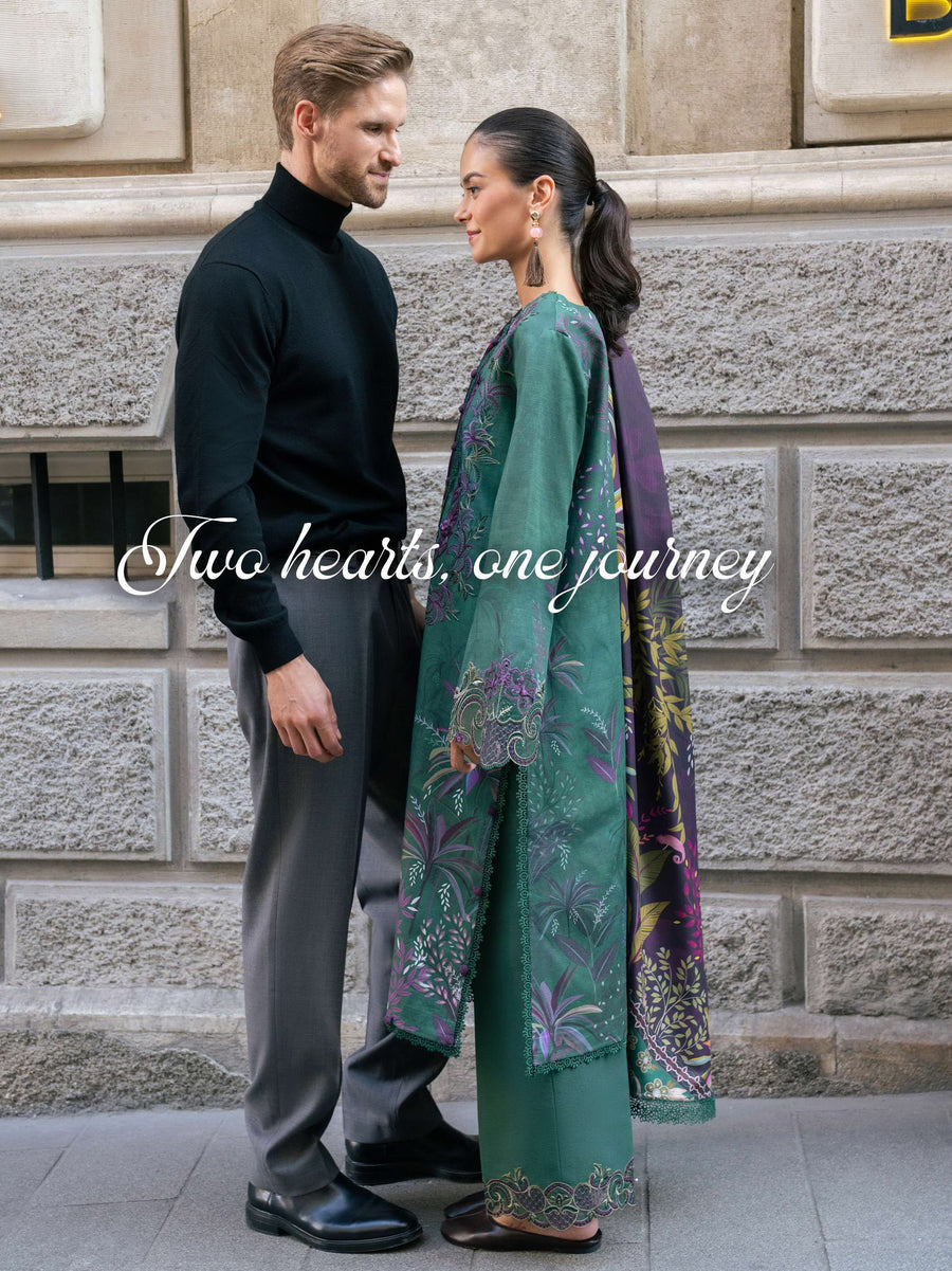 Meet Me In Istanbul by Rang Rasiya Unstitched Khaddar 3Pc Suit - FOREST