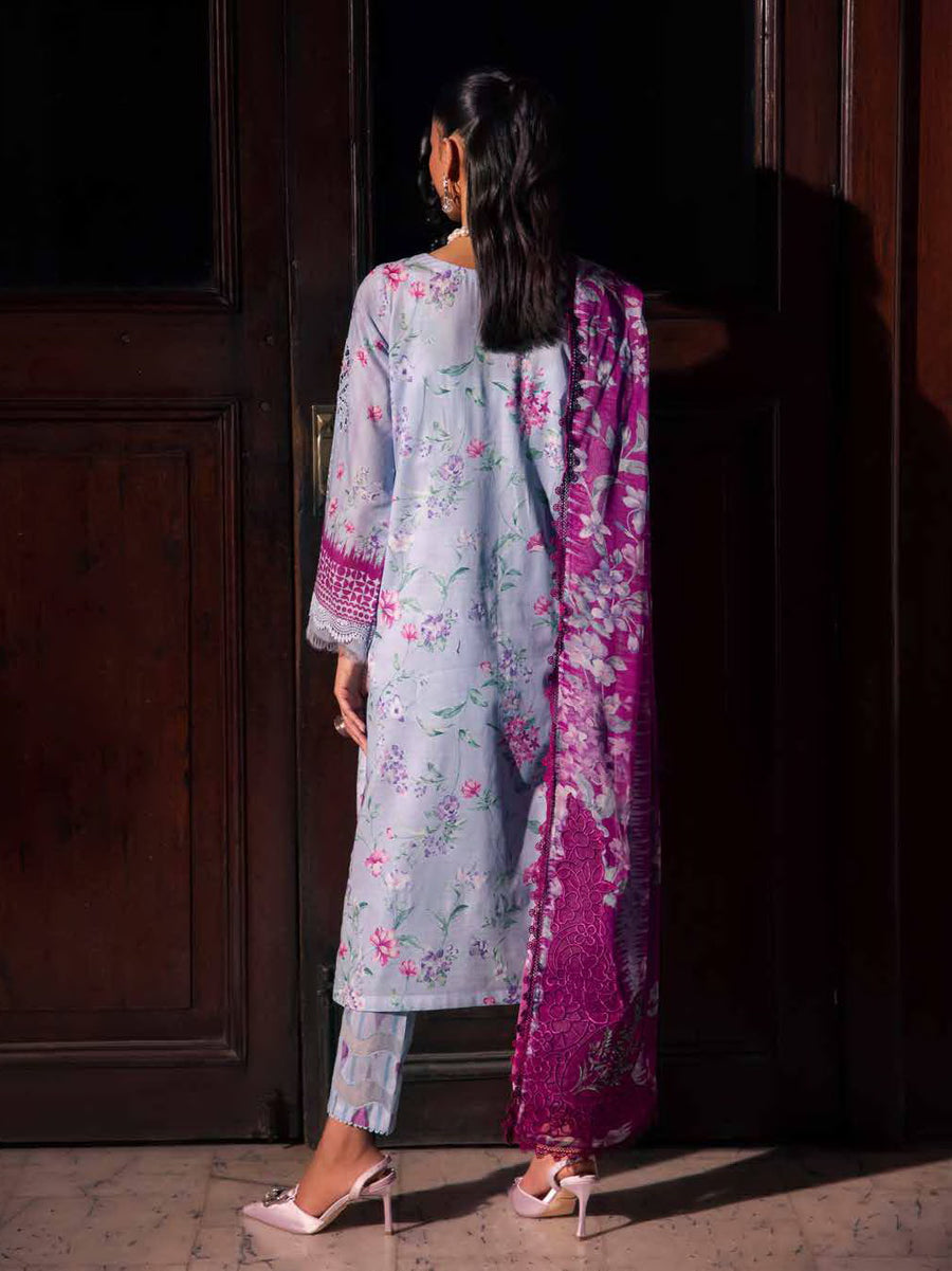 Nureh Glam Girl Embroidered Lawn Unstitched 3Pc Suit GL-17