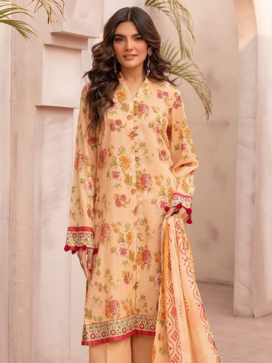 Motifz Rang Vol-02 Digital Printed Lawn Unstitched 3Pc Suit 5450-Mina
