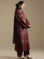 Coco by Zara Shahjahan Winter Unstitched Karandi 3Pc Suit D-04B CORAL