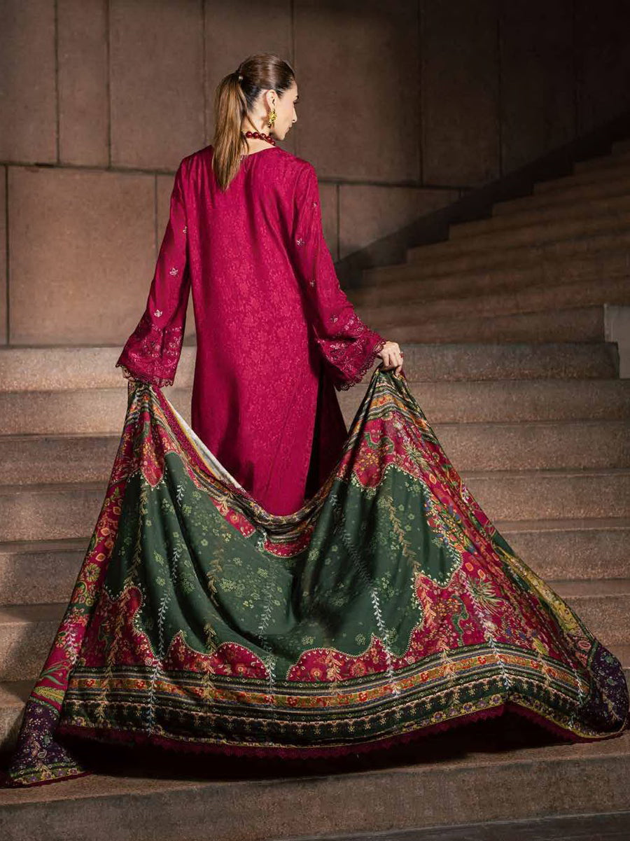 NUREH Maya Embroidered Linen Unstitched 3Pc Suit NW-130