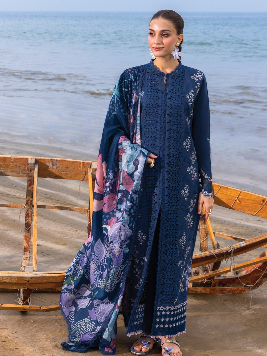 Rang Rasiya Carnation Embroidered Lawn Unstitched 3Pc Suit D-05 KEYA