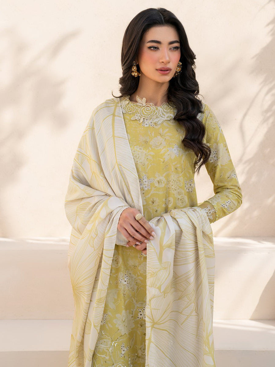 Iznik Eid Festive Embroidered Luxury Lawn Unstitched 3Pc Suit EFL-08