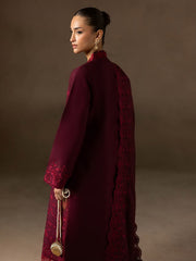 RajBari Sareen Premium Embroidered Viscose Unstitched 3Pc Suit D-04