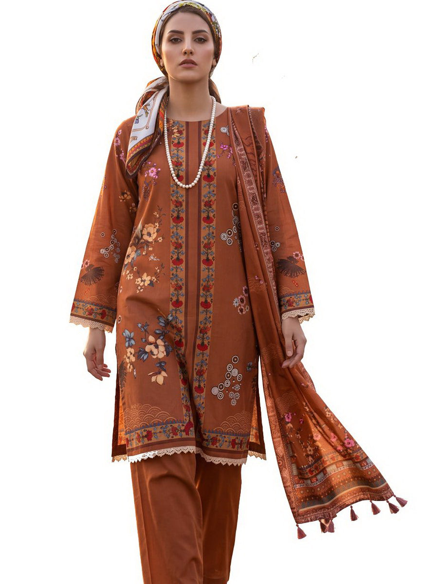Al Zohaib Colors Printed Linen Unstitched 3Pc Suit D-03