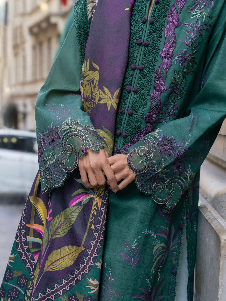 Meet Me In Istanbul by Rang Rasiya Unstitched Khaddar 3Pc Suit - FOREST