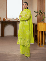 RajBari Parisa Premium Embroidered Lawn Unstitched 3Pc Suit D-07