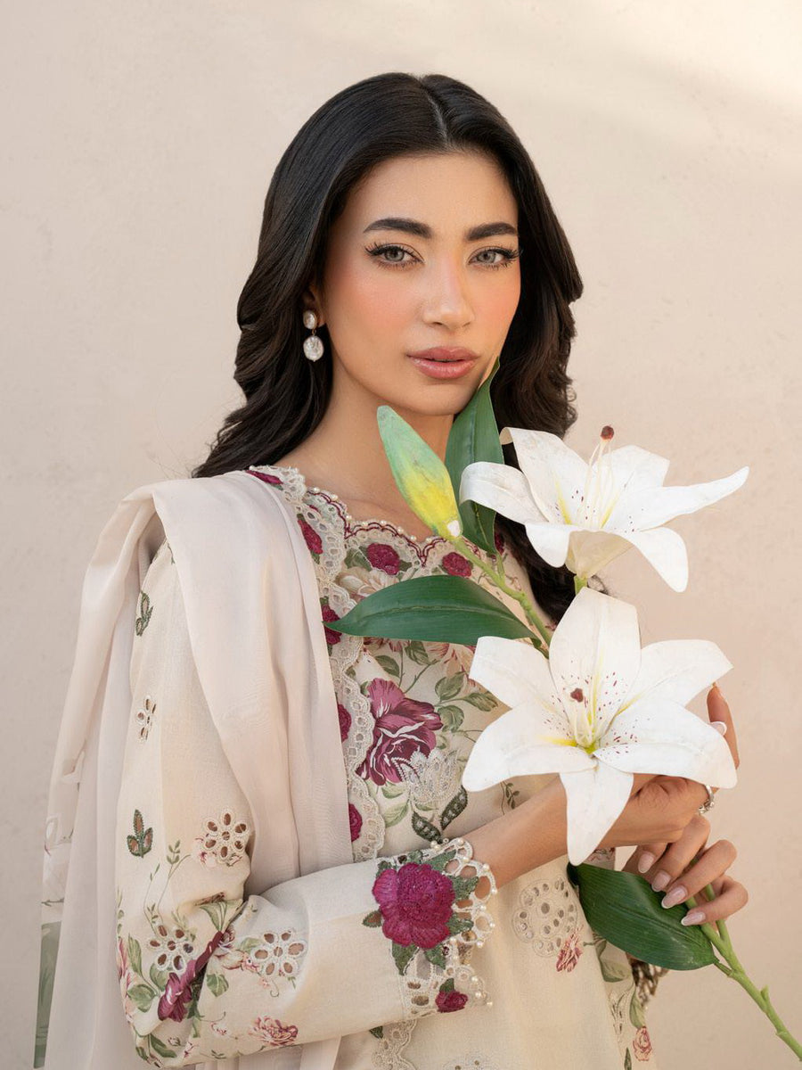 Iznik Eid Festive Embroidered Luxury Lawn Unstitched 3Pc Suit EFL-05