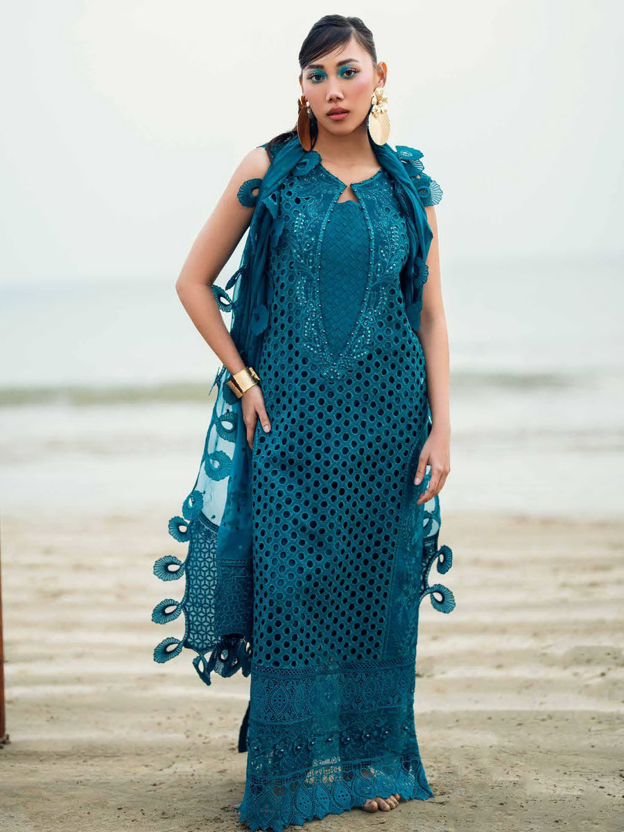 NUREH Khuwab Embroidered Swiss Lawn Unstitched 3 Piece Suit NE-148