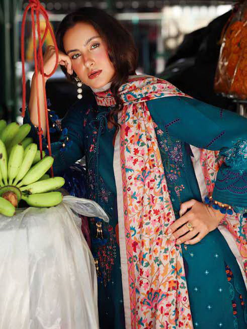 Charizma Poshima Embroidered Leather Unstitched 3Pc Suit PSW5-06