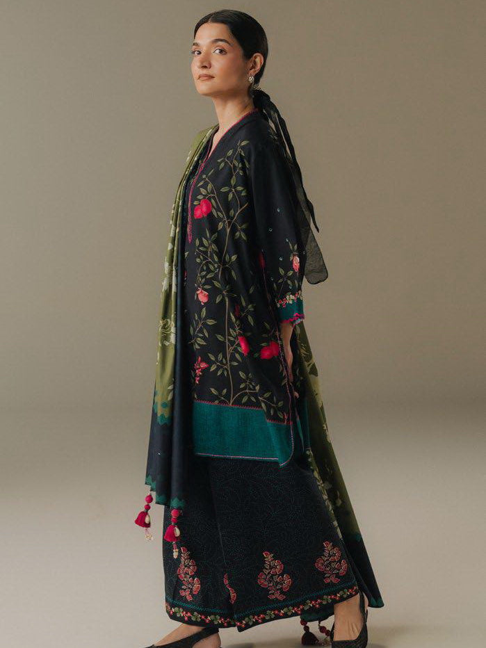 Coco by Zara Shahjahan Prints Vol-05 Unstitched Linen 3Pc Suit D-04A Sienna Field