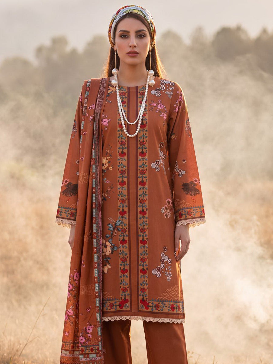 Al Zohaib Colors Printed Linen Unstitched 3Pc Suit D-03