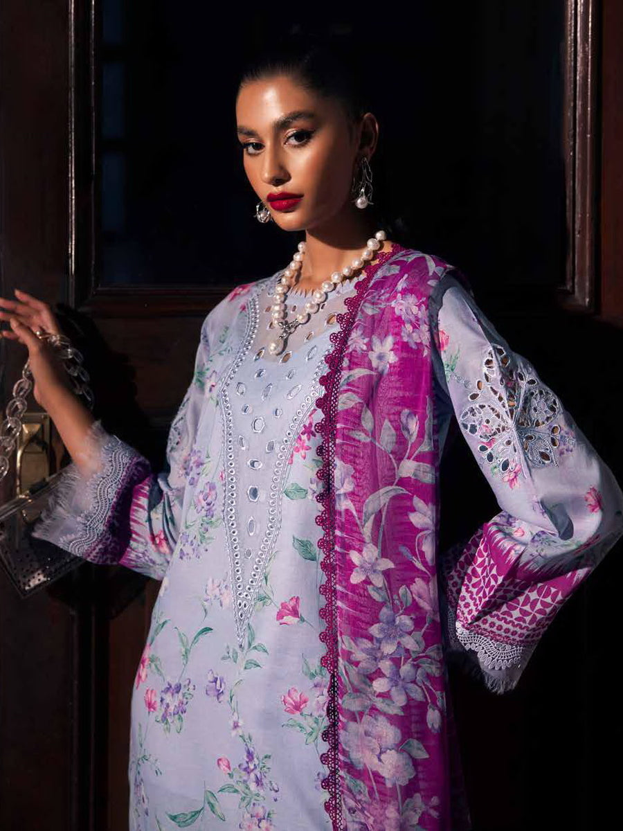 Nureh Glam Girl Embroidered Lawn Unstitched 3Pc Suit GL-17
