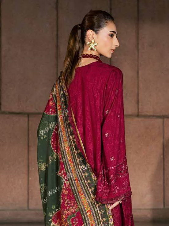 NUREH Maya Embroidered Linen Unstitched 3Pc Suit NW-130