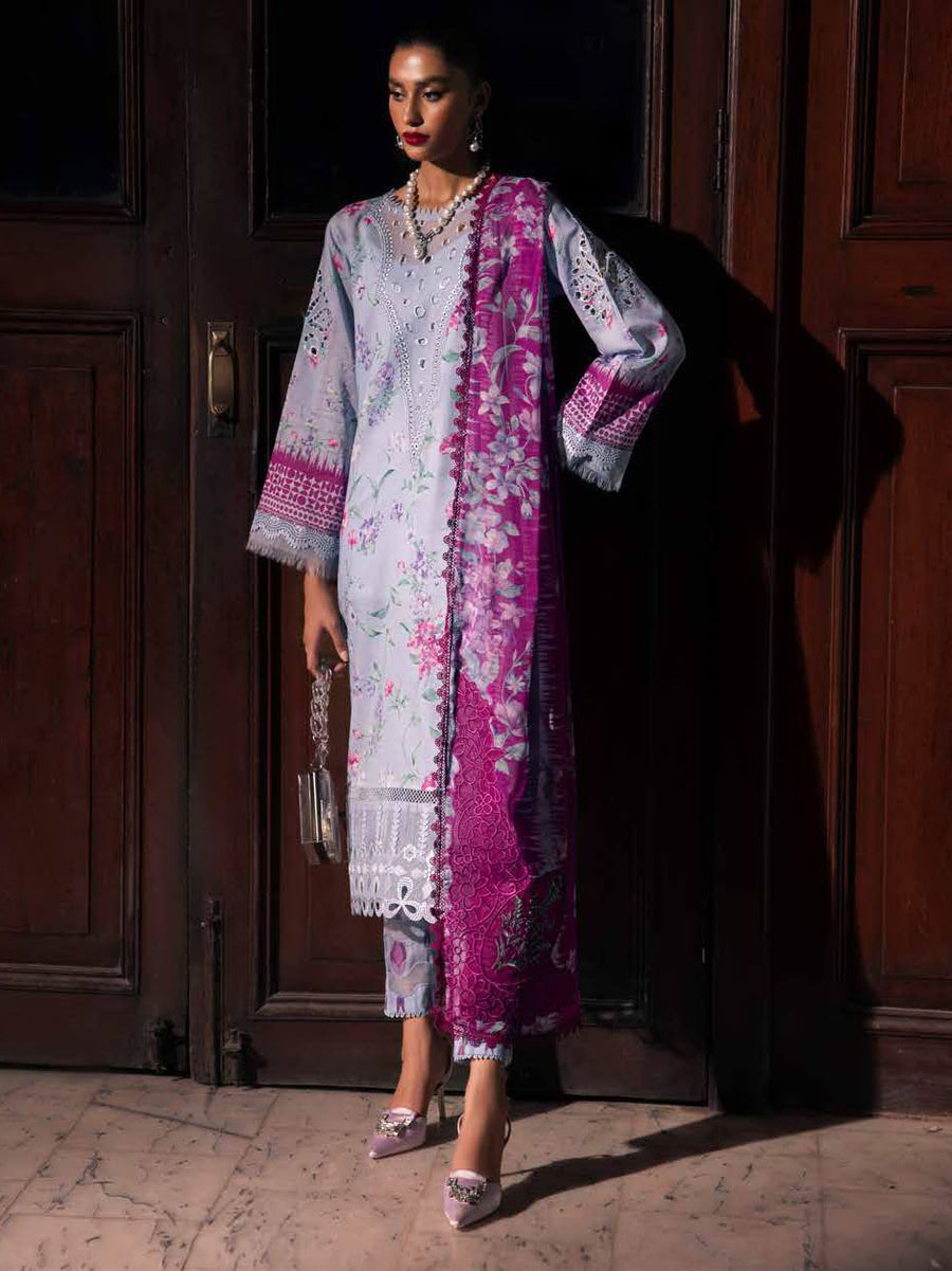 Nureh Glam Girl Embroidered Lawn Unstitched 3Pc Suit GL-17