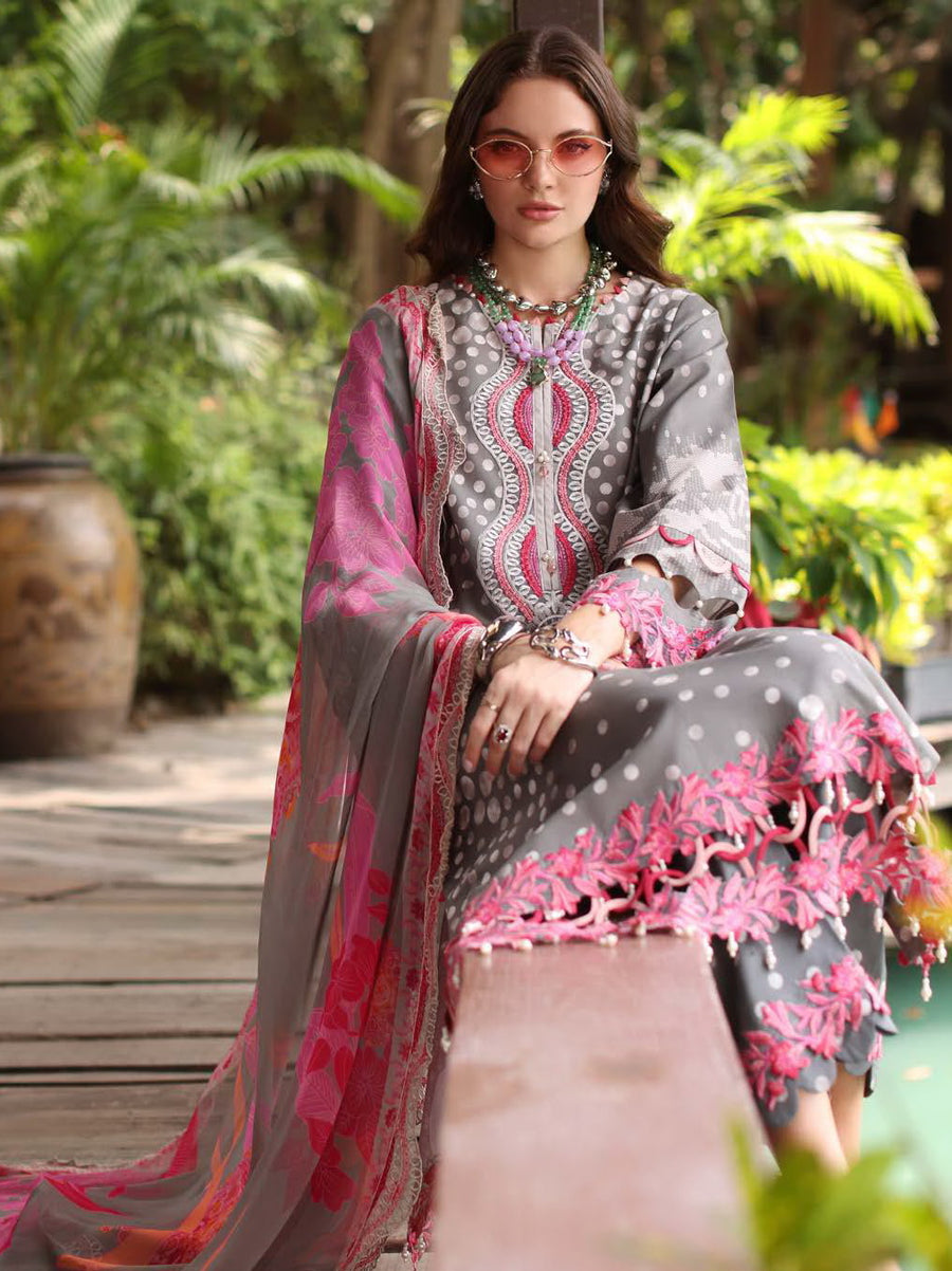 Charizma Aniq Vol-02 Embroidered Lawn Unstitched 3Pc Suit AN5-16