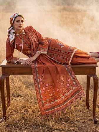 Al Zohaib Colors Printed Linen Unstitched 3Pc Suit D-03