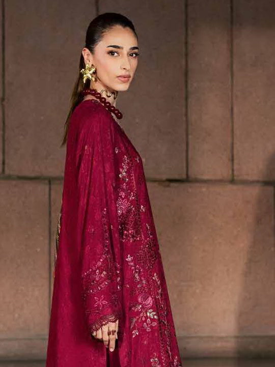 NUREH Maya Embroidered Linen Unstitched 3Pc Suit NW-130