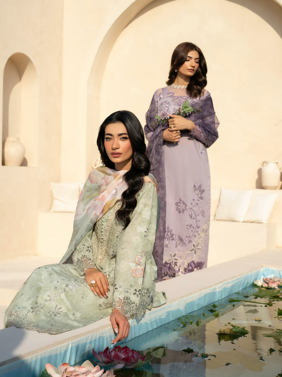 Iznik Eid Festive Embroidered Luxury Lawn Unstitched 3Pc Suit EFL-07