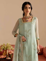 Nureh Mukeshkari Embroidered Chiffon Unstitched 3Pc Suit MK-11