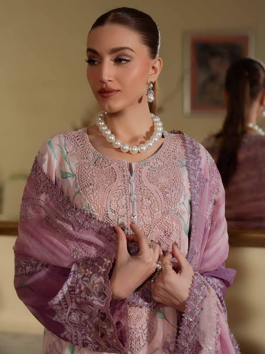 NUREH Maya Embroidered Swiss Lawn Unstitched 3Pc Suit NS-159