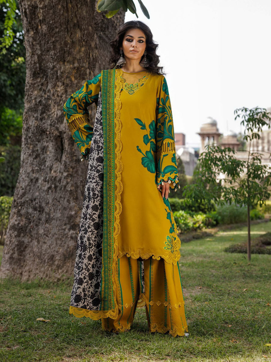 Charizma Combination Vol-02 Embroidered Linen Unstitched 3Pc Suit CCW6-11
