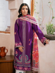 RajBari Parisa Premium Embroidered Lawn Unstitched 3Pc Suit D-13