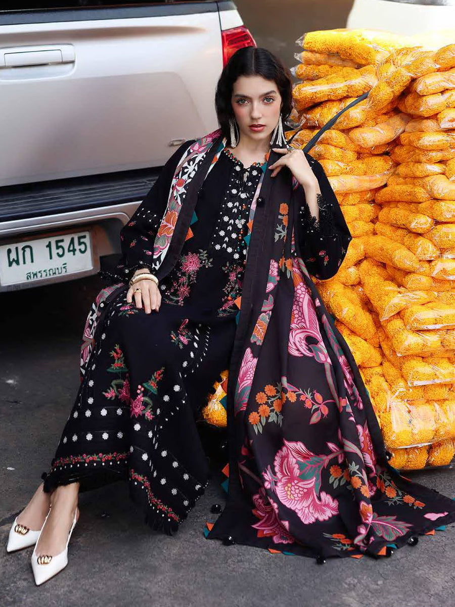 Charizma Poshima Embroidered Leather Unstitched 3Pc Suit PSW5-07