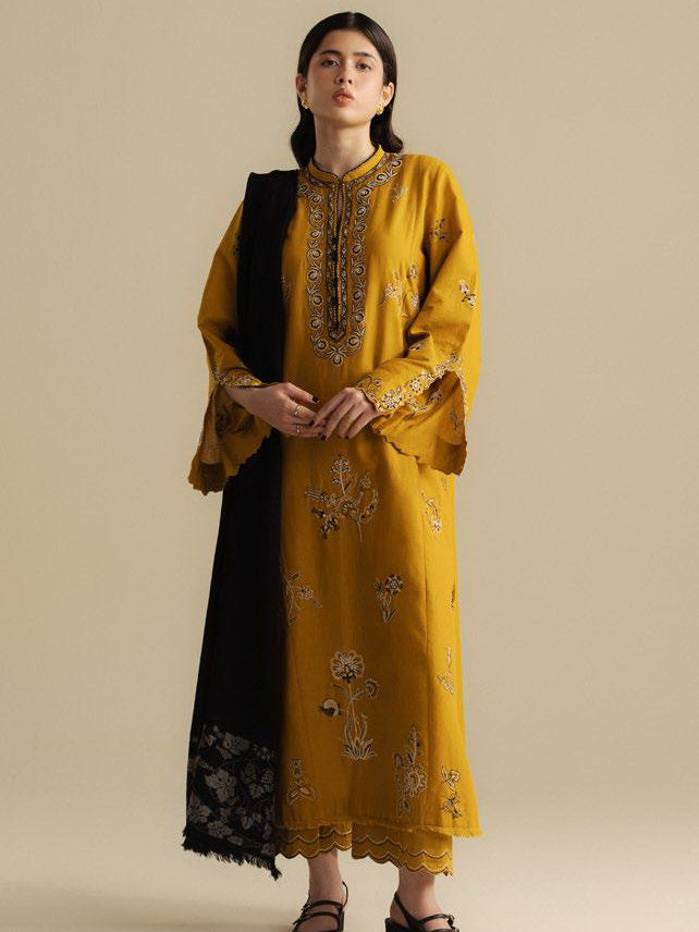 Coco by Zara Shahjahan Winter Unstitched Khaddar 3Pc Suit D-05A DAWN