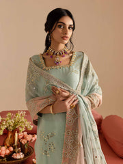 Nureh Mukeshkari Embroidered Chiffon Unstitched 3Pc Suit MK-11