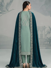Zeenia Winter Pearls Embroidered Chamki Fabric Unstitched 3Pc Suit D-05