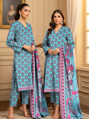 Ittehad X Bin Ameer Premium Karandi Unstitched Printed 3Pc Suit D-05