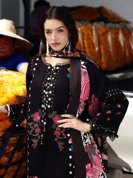 Charizma Poshima Embroidered Leather Unstitched 3Pc Suit PSW5-07