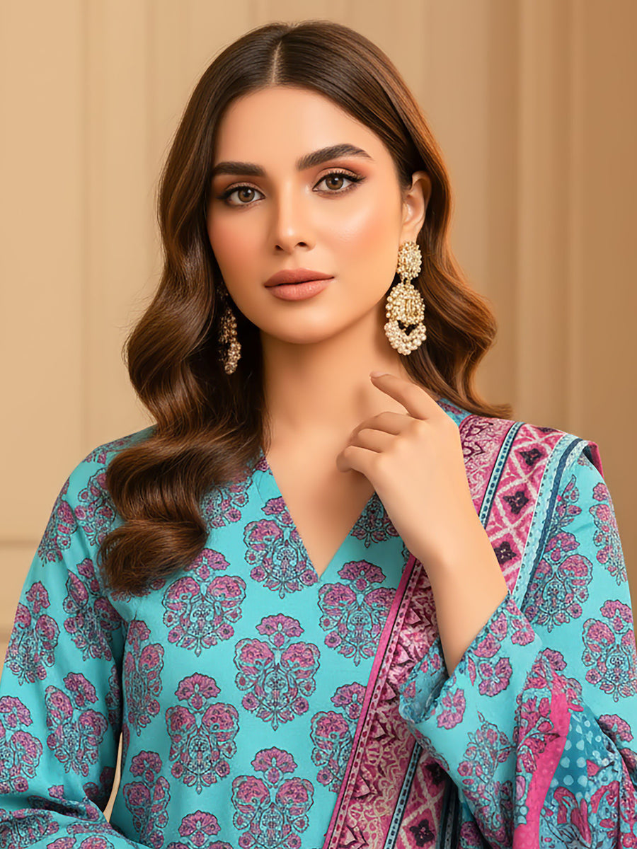 Ittehad X Bin Ameer Premium Karandi Unstitched Printed 3Pc Suit D-05