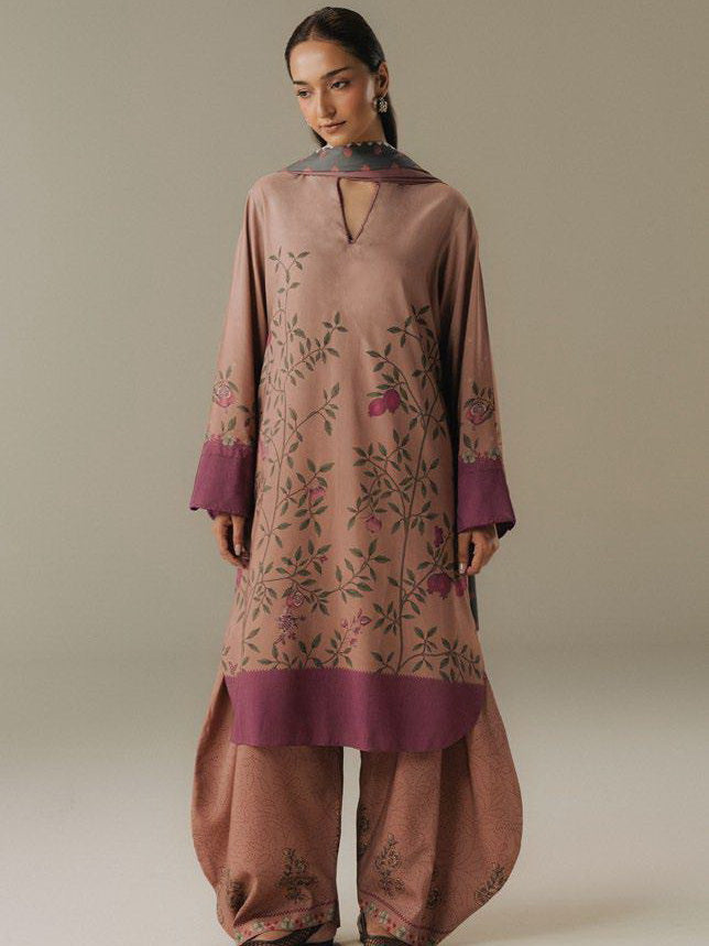 Coco by Zara Shahjahan Prints Vol-05 Unstitched Linen 3Pc Suit D-04B Sienna Field