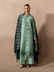 RajBari Sareen Premium Embroidered Viscose Unstitched 3Pc Suit D-11