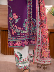 RajBari Parisa Premium Embroidered Lawn Unstitched 3Pc Suit D-13