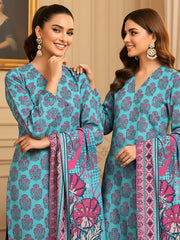 Ittehad X Bin Ameer Premium Karandi Unstitched Printed 3Pc Suit D-05