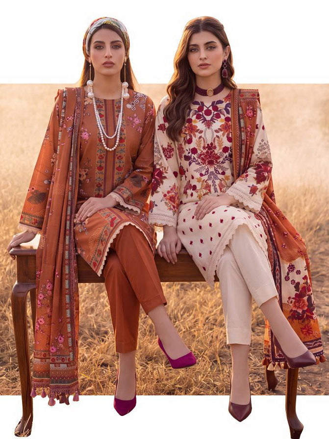 Al Zohaib Colors Printed Linen Unstitched 3Pc Suit D-03