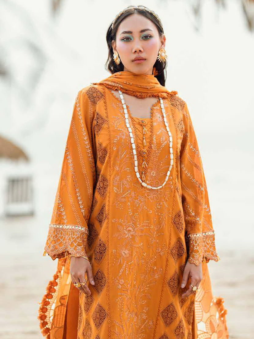 NUREH Khuwab Embroidered Swiss Lawn Unstitched 3 Piece Suit NE-149