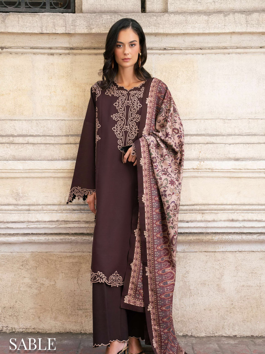 Meet Me In Istanbul by Rang Rasiya Unstitched Linen 3Pc Suit - SABLE