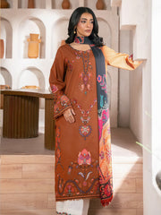 RajBari Parisa Premium Embroidered Lawn Unstitched 3Pc Suit D-14