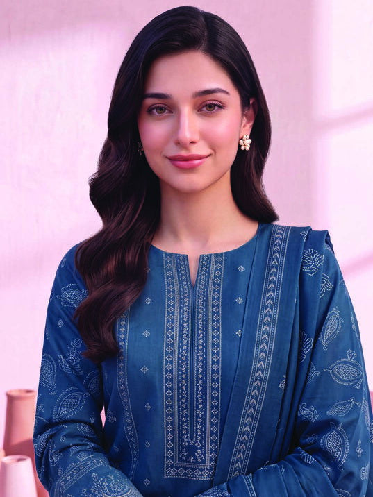 Zeenia Marina Vol-02 Digital Printed Linen Unstitched 3Pc Suit DS-07