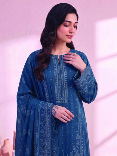 Zeenia Marina Vol-02 Digital Printed Linen Unstitched 3Pc Suit DS-07