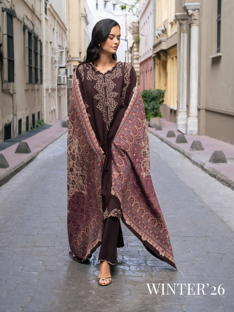 Meet Me In Istanbul by Rang Rasiya Unstitched Linen 3Pc Suit - SABLE