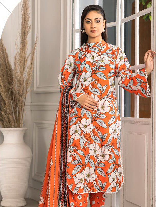 Motifz Zohra Vol-02 Digital Printed Lawn Unstitched 3Pc Suit D-03