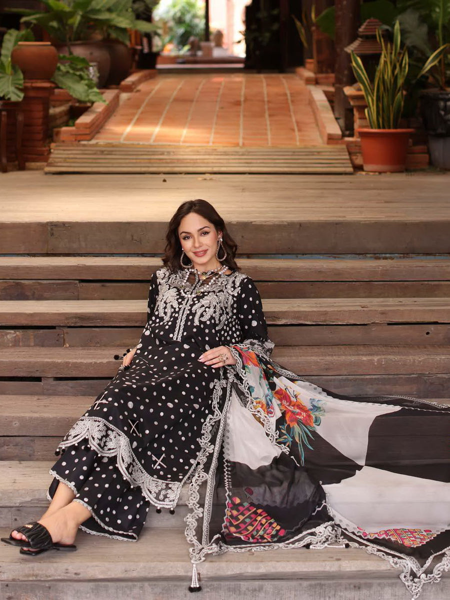 Charizma Aniq Vol-02 Embroidered Lawn Unstitched 3Pc Suit AN5-09